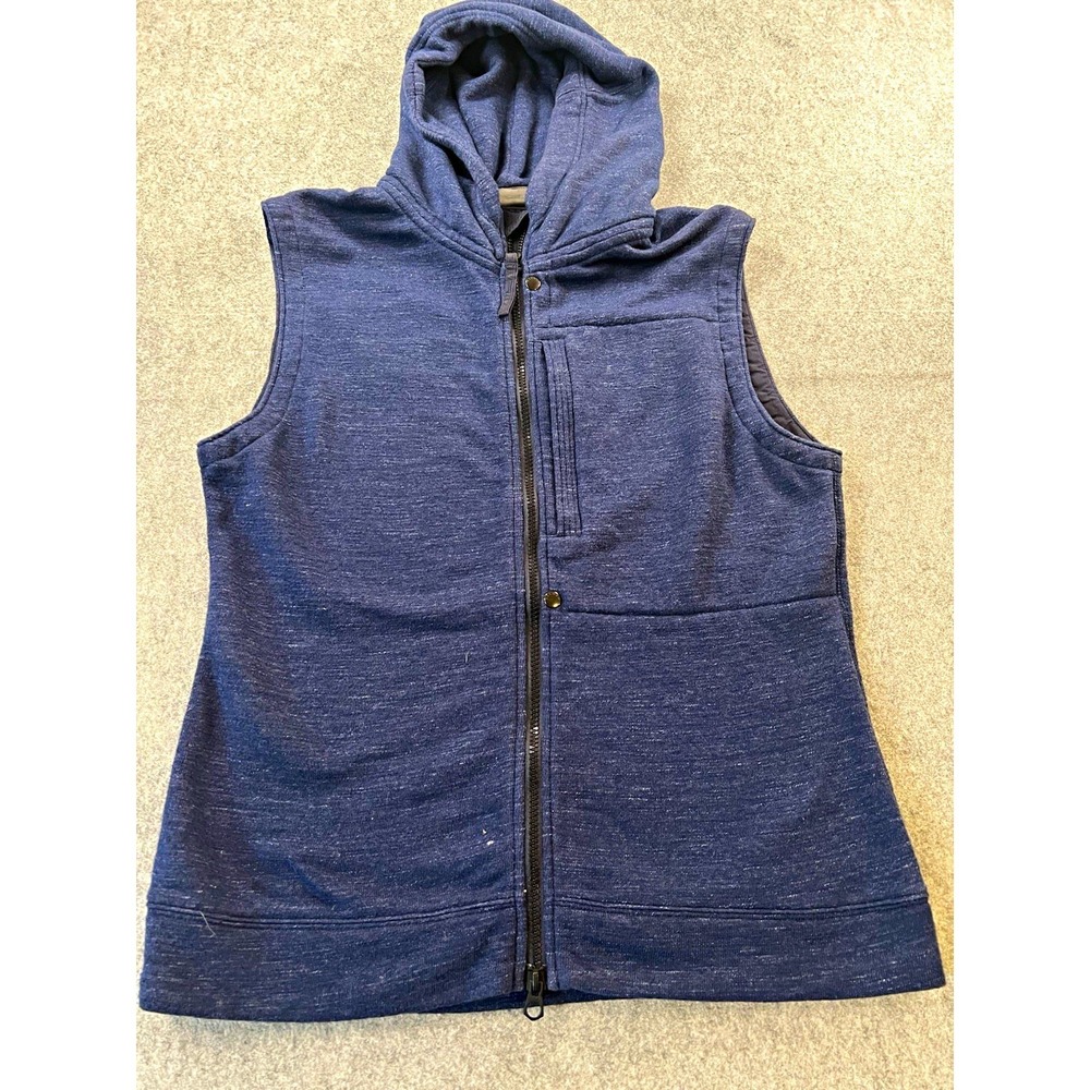 Relwen Windsurf Vest Mens M Blue Sleeveless Hooded Full Zip Fleece Hoodie Vest